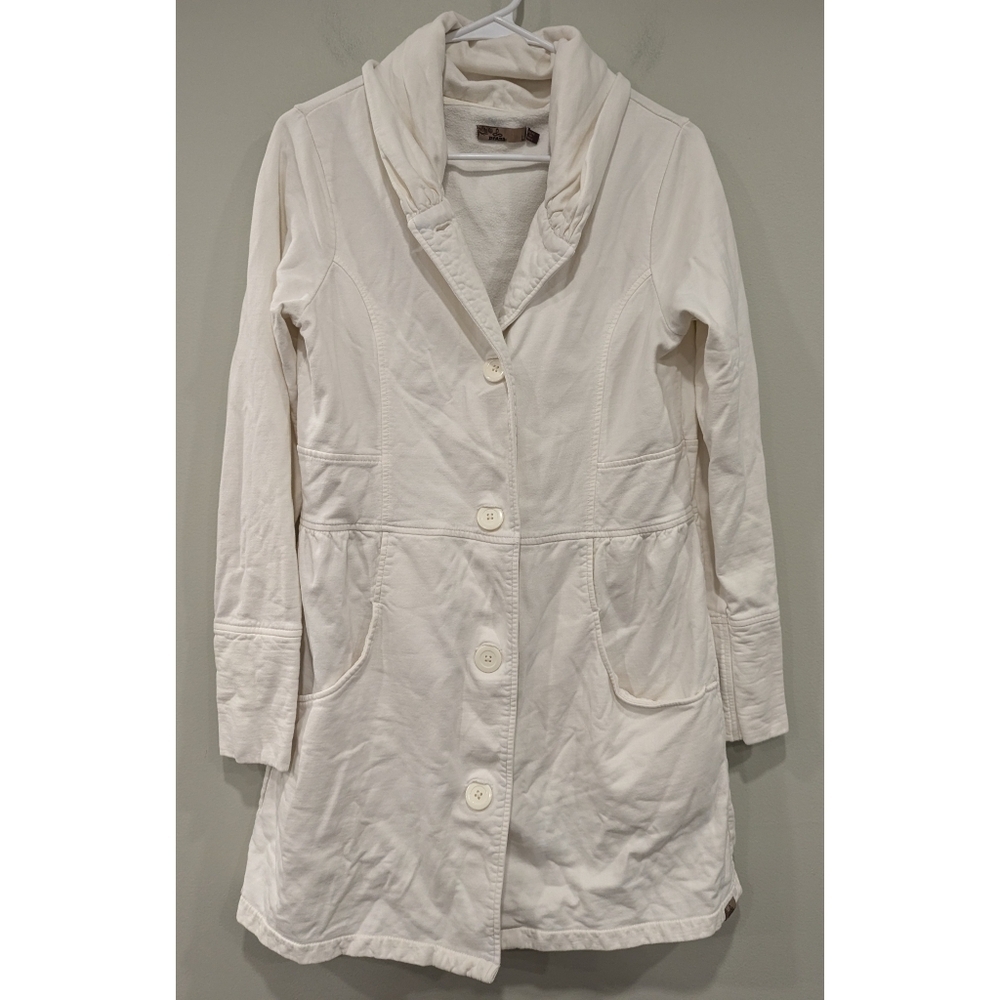 Prana Mariska Ivory 100% Cotton Jacket Size Large
